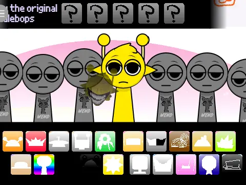 Fiddlesprunkis Fiddlebops X Sprunki character crossover logo
