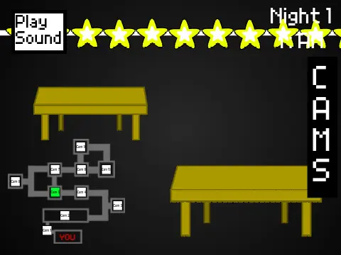 Five Nights at Sprunki game cover featuring Sprunki characters in horror setting