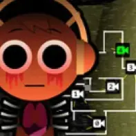 Five Nights with Sprunki Game Logo - Scary Sprunki Animatronic Characters