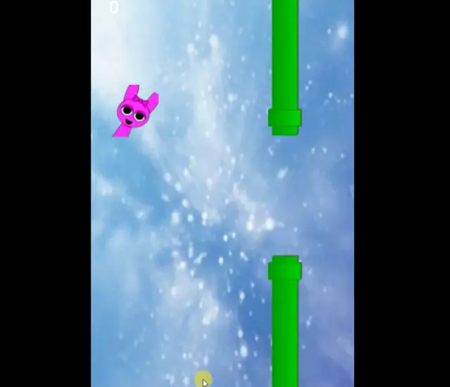 Flappy Sprunki Endless Flying Gameplay Screenshot - Showing character mid-flight