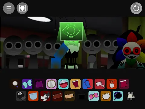 FNAF characters in Sprunki music game style