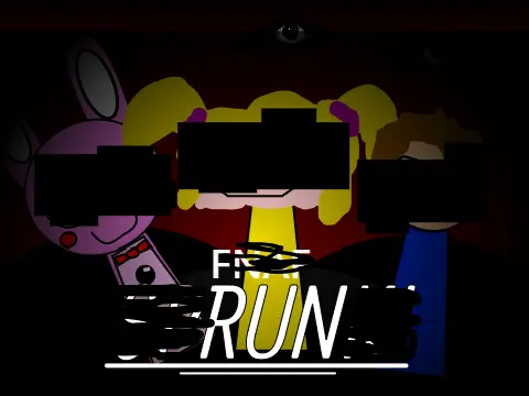 FNAF Sprunki horror game logo featuring spooky sprunki characters