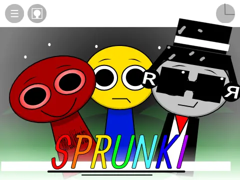 Forsaken Sprunki character with dark theme and glowing eyes