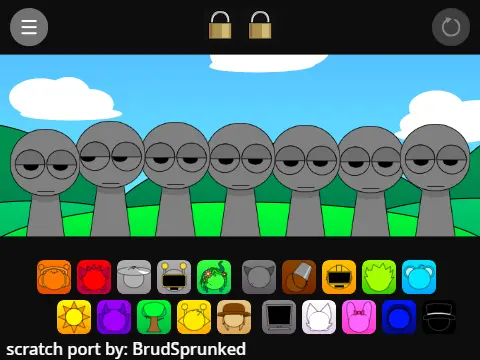 Forsaken Sprunki Pyramixed game cover featuring dark-themed characters