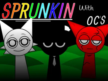 Friday Night Sprunkin logo featuring Sprunki characters in musical battle