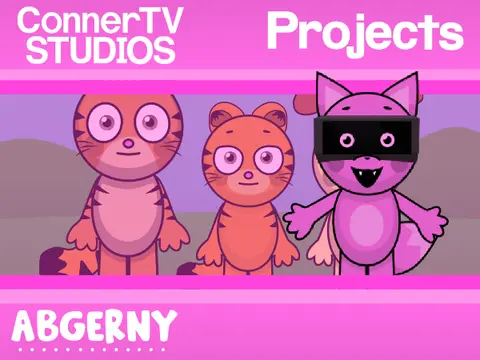 Logo showing Garfield, Vic, and Odie characters styled in the Abgerny fan art aesthetic