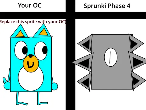 Character transformation tool converting OCs into Sprunki phase forms