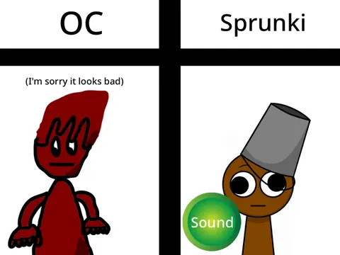 Logo for the 'Give Me Your OC and I\'ll Turn It Into Sprunki' interactive community project.