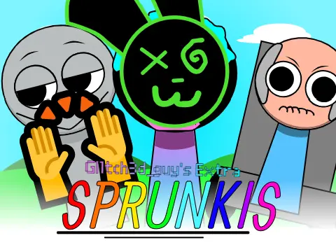 gl1tch3d_guy extra sprunkis game logo - Sprunki remix with content warnings