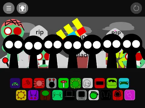 Glitch Sprunki Logo - Distorted Sprunki Character with Digital Corruption Effects