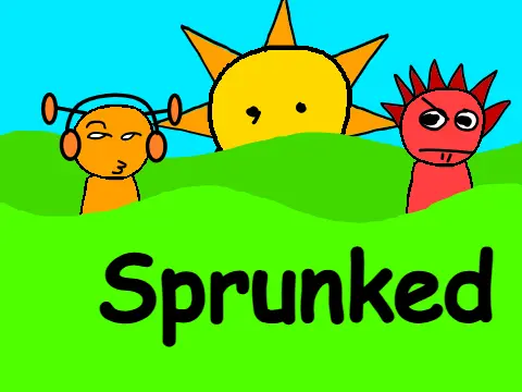 Goofy Sprunki logo showcasing exaggerated and funny character expressions