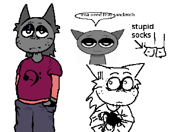 Gray from Sprunki - My Design showing a custom version of the Gray character