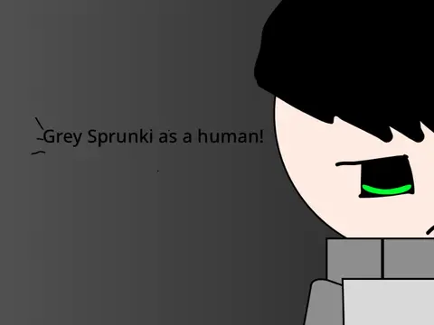 Grey Sprunki as a Human character in a music rhythm game