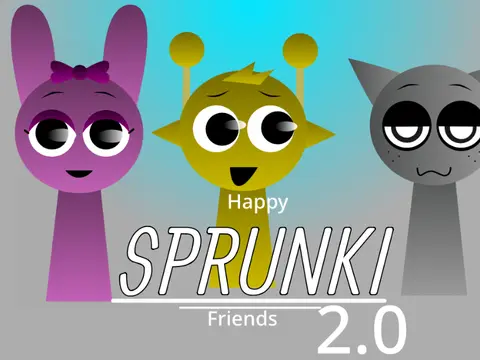 Happy Sprunki Friends Version 2.0 Mod Game Cover