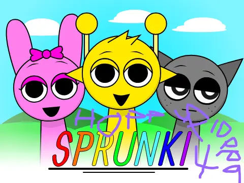 happyfloppa sprunki4 character in Sprunki style