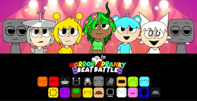 Horror Spranky Beats Gameplay in Action Horror Spranky Beats Gameplay Screenshot - Dark Atmosphere with Rhythm Notes