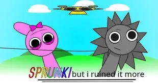 I Ruined Sprunki Game Logo - Hilarious destruction of Sprunki characters