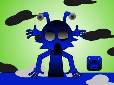 Animated icon for the original Sprunki character named Aliwen