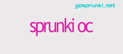 Sprunki OC Series logo featuring multiple original character designs