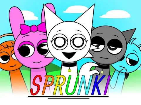 Official Sprunki Small Difference game logo featuring the iconic Sprunki character