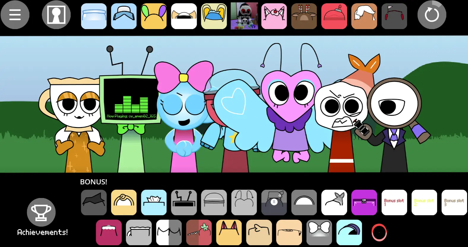 Dandys Retour Gameplay Preview Gameplay screenshot of Incredibox Dandys Retour showing music mixing interface