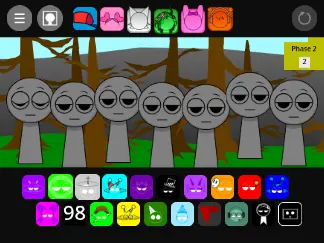 Incredibox Ink Chapter 2 Beach Day musical rhythm game featuring Sprunki characters