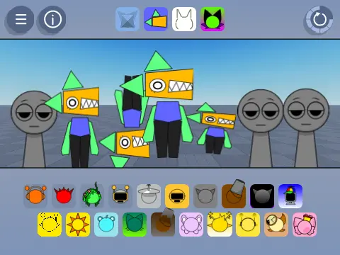Incredibox Sprunki Remix Game Logo featuring Kats characters