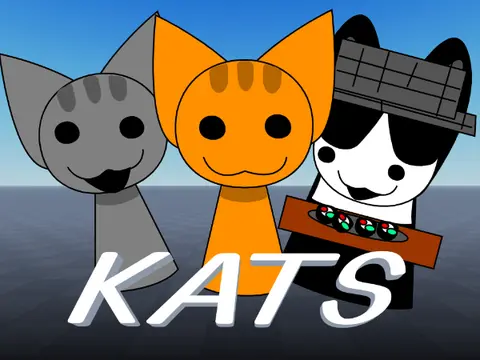 Incredibox Kats Sprunki Style Not Finished V2 game cover image featuring Sprunki characters in kats style