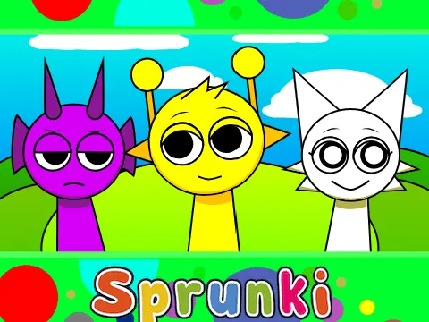 Preview image for the Incredibox Mustard But Its Sprunki mod, showing mustard-colored Sprunki characters on a music mixing interface.