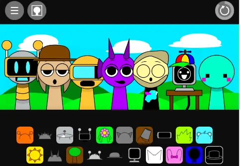 Incredibox Snunpi Gameplay Screenshot - Horror Mod and Baby Characters