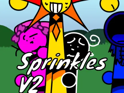 Cover art for Incredibox Sprinkles Version featuring new Sprunki characters including Black