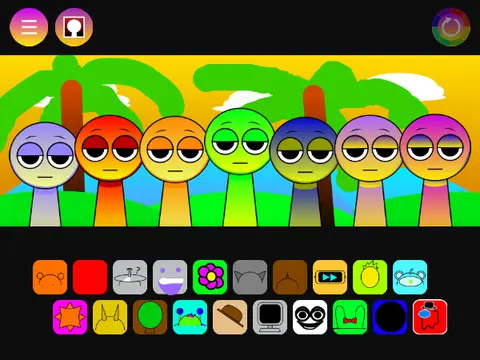 Incredibox Sprunki 2025 game logo featuring colorful Sprunki characters