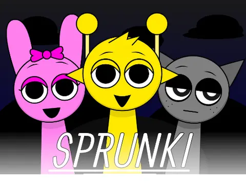 Incredibox Sprunki game logo with musical notes and Sprunki characters