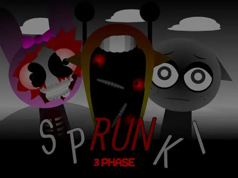 Official game logo for Incredibox Sprunki 3 Phase Remake featuring iconic characters
