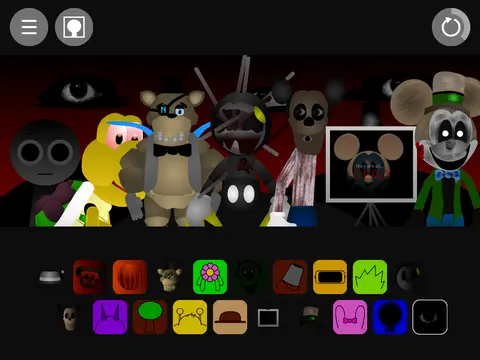 Classic cover art for the original Incredibox Sprunki game, showing multiple Sprunki character heads representing different sound tracks.