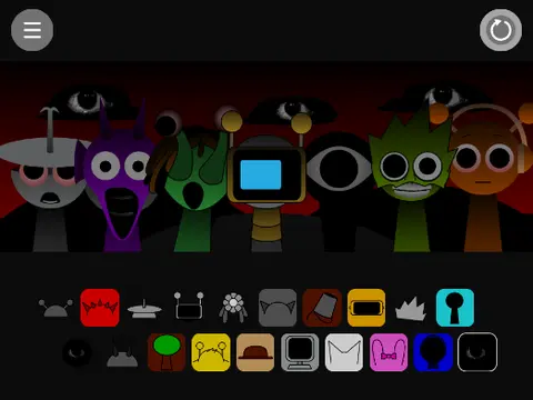 Incredibox Sprunki logo showing musical characters and icons
