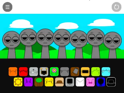 Incredibox Sprunki Game Cover - Cartoon characters making music