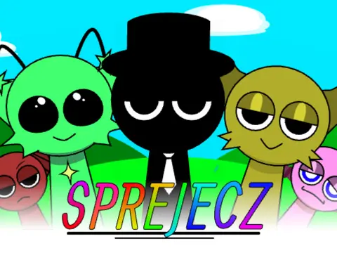 Incredibox Sprunki Game Logo featuring Sprunki characters and music notes