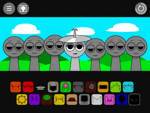 Logo for the Incredibox Sprunki Alive Bleau 2.0 mod featuring a black top hat icon
