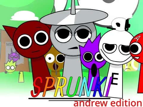 Logo for Incredibox Sprunki Andrew Edition V, a customized mod of the game