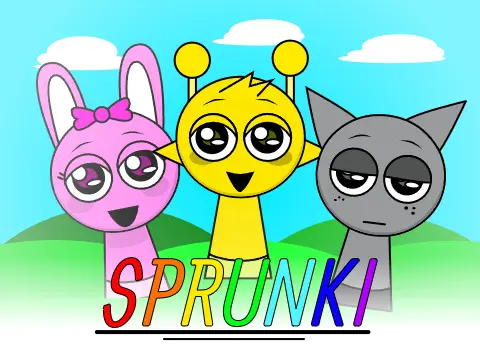 Incredibox Sprunki Baby Game Logo featuring cute baby Sprunki characters