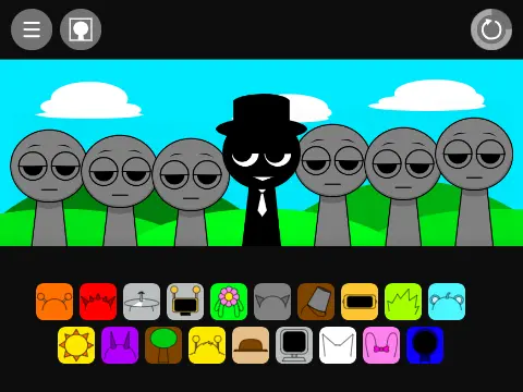 incredibox sprunki but black is normal gameplay screenshot