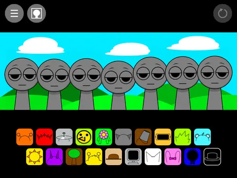 Sprunki game interface showing bird character and music creation tools