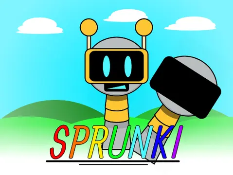 Incredibox Sprunki Fun Bot character creating music mix