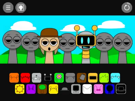 Screenshot of Incredibox Sprunki But Lil Different mod showing character Wenda