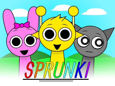 incredibox sprunki but they stare at you remix game cover