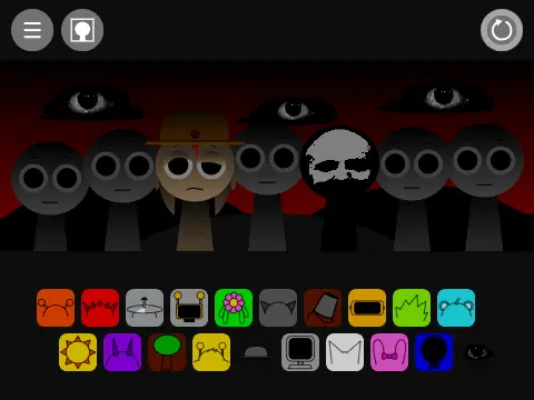 Incredibox Sprunki But Tunner Shoots Black game cover with Tunner character and dark theme
