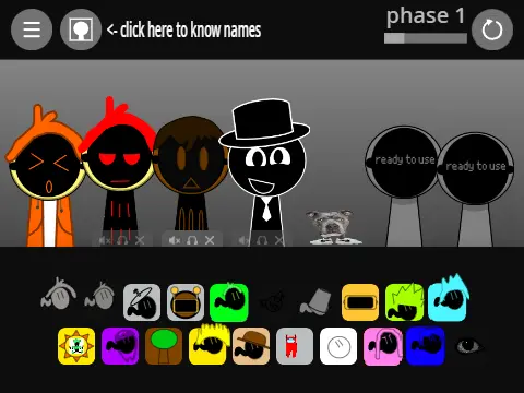 Incredibox Sprunki With Channel Members Update game logo showing community-inspired characters