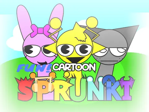 Cartoon version of Sprunki character from Incredibox game