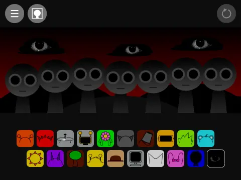 Logo for the glitch-themed Incredibox Sprunki Corruptions mod game